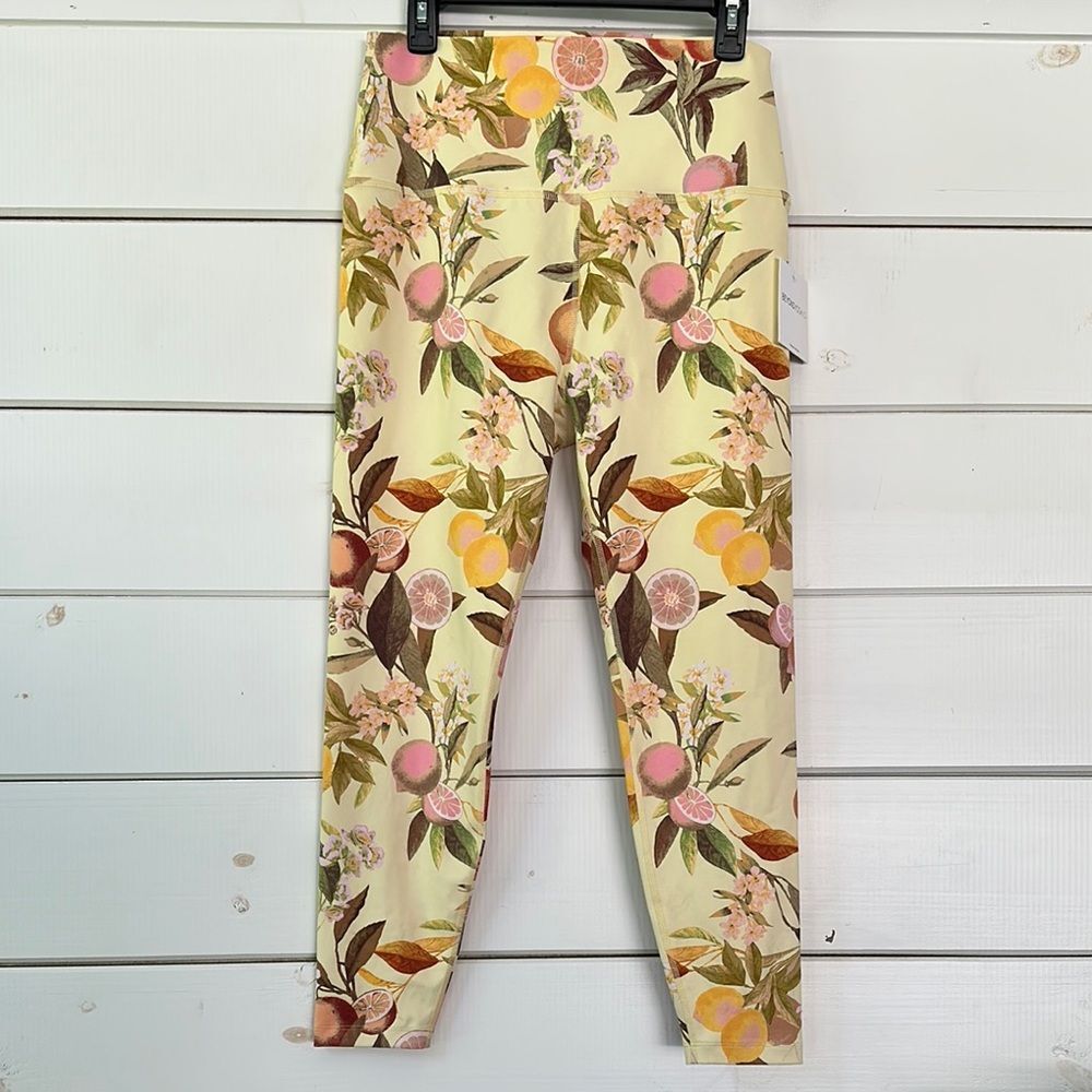 Beyond Yoga Olympus High Waist Leggings Limoncello Leafy Citrus NEW Size XL - Picture 2 of 12